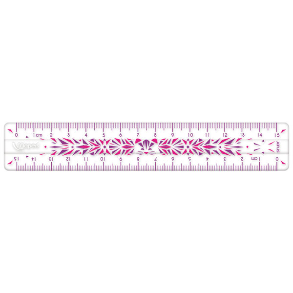 Линия Maped 15 см.  STUDY FANCY НЕЧУПЛИВА 2 скали - Image 2