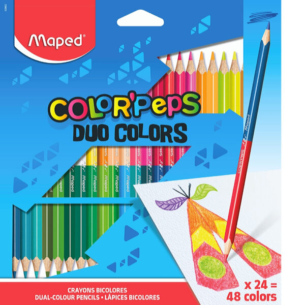 Цв. моливи  Maped ColorPeps DUO, 24 бр. - 48 цвята