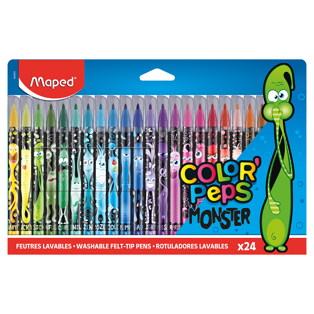 Флумастери  Maped ColorPeps  MONSTER , 24 цвята