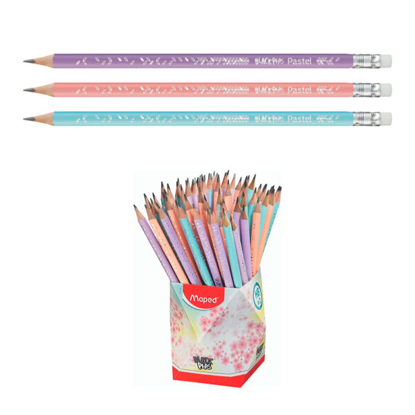 Графитни моливи с гума Maped  PASTEL HB+ ГУМА