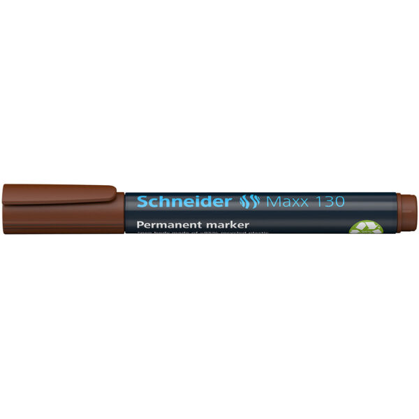 Перманентен маркер Schneider Maxx 130, объл връх 3 мм. -  кафяв