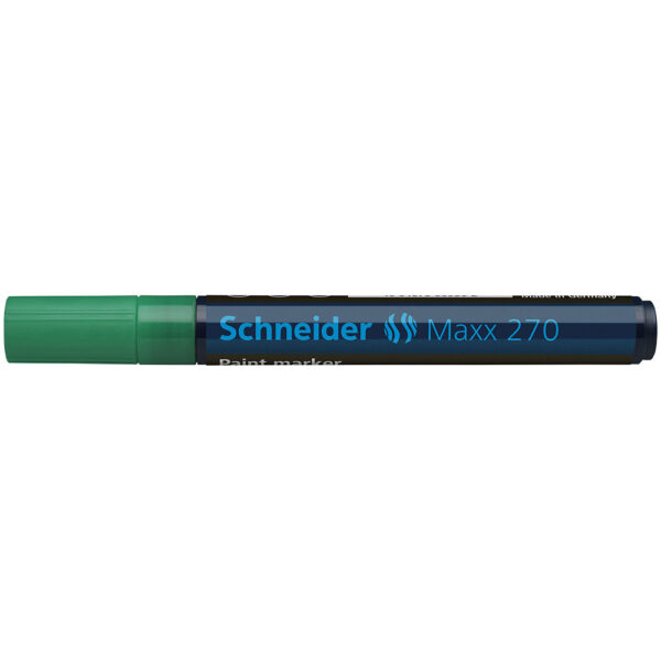 Маркер Schneider Maxx 270,  покриващ,  объл връх  3 мм. -  зелен