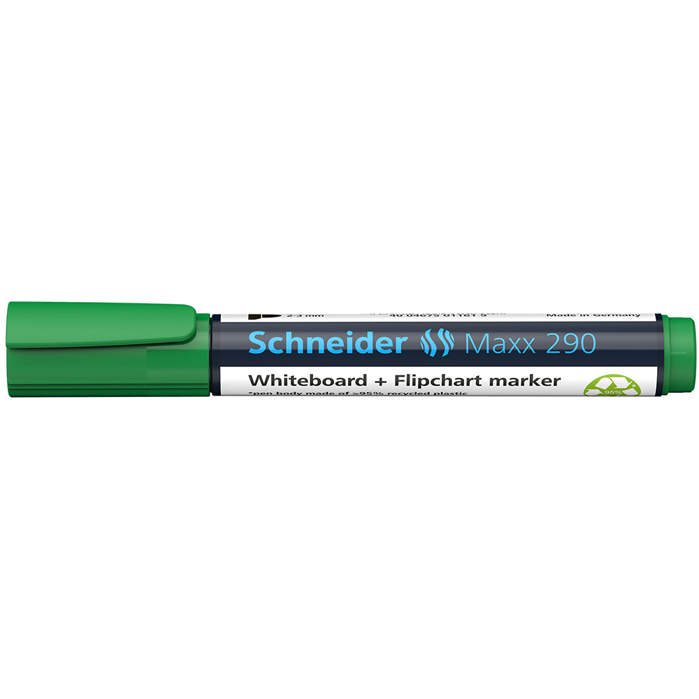 Маркер за бяла дъска Schneider Maxx 290, объл връх 3 мм. - зелен