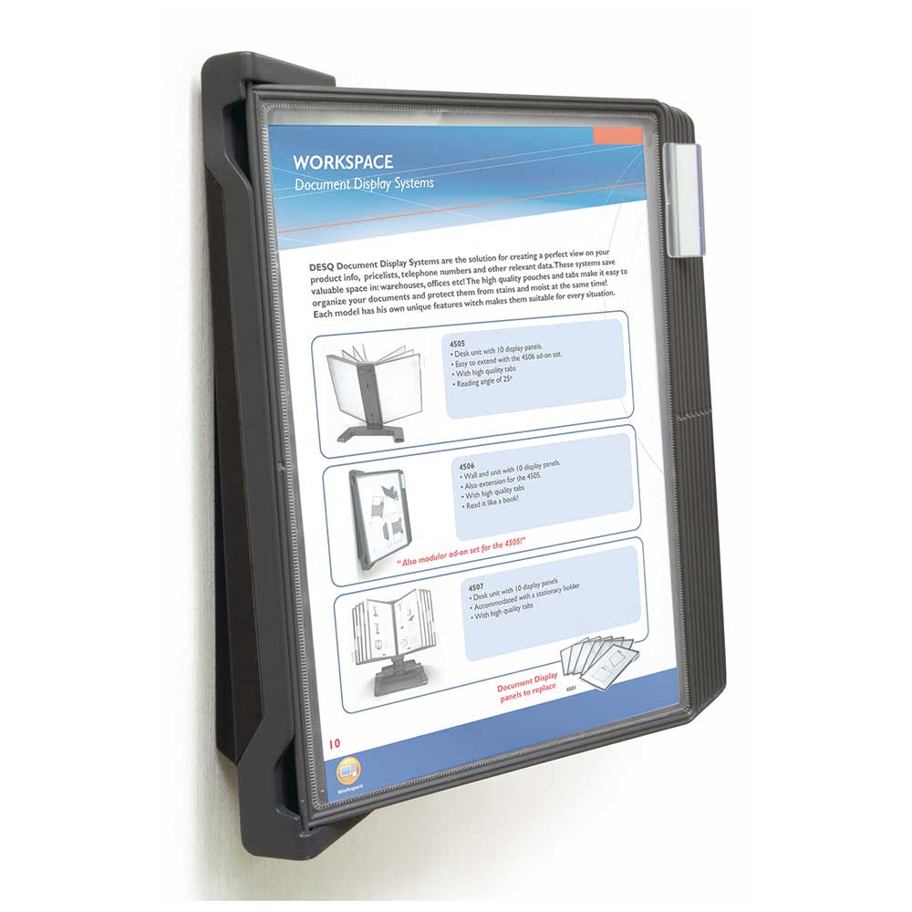 Поставка за стена 10 панела А4, сива