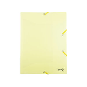 Папка с ластик Spree Pastel, A4, PP 400 μ - жълта