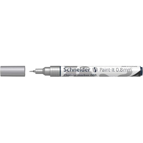 Тънкописец Schneider 060 с огледален ефект -   0.8 мм хром