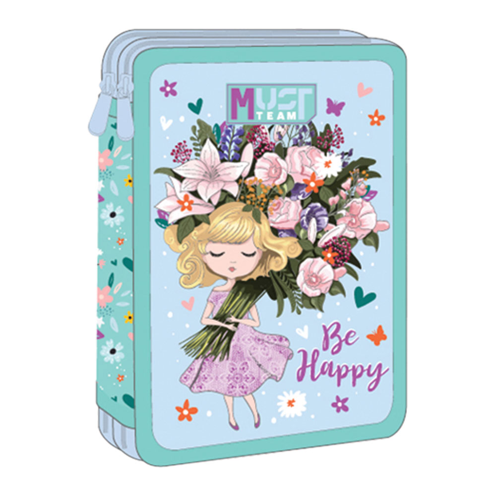 Несесер зареден с 2 ципа Must Be Happy